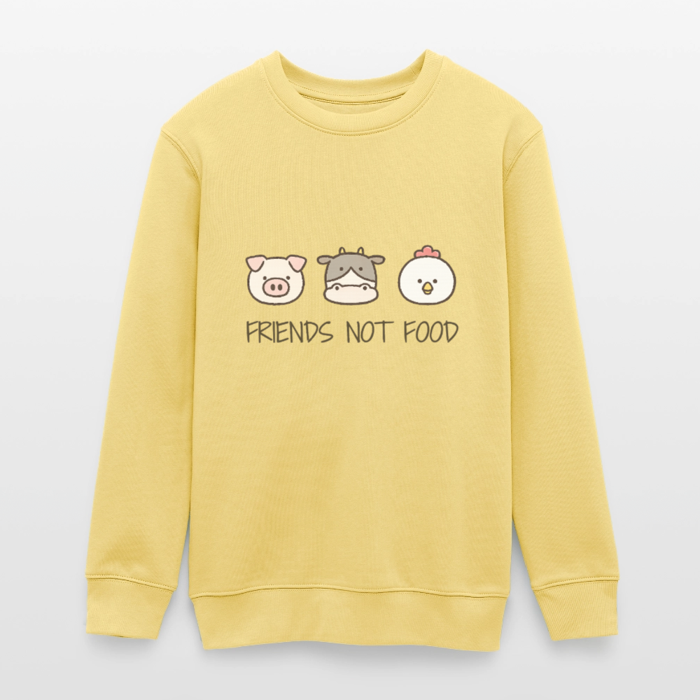 Friends Not Food Organic Sweatshirt Teenager - Gelb Viva