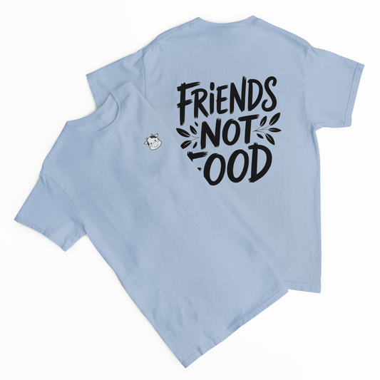 Friends Not Food Cow Stick Organic T-Shirt Teenager