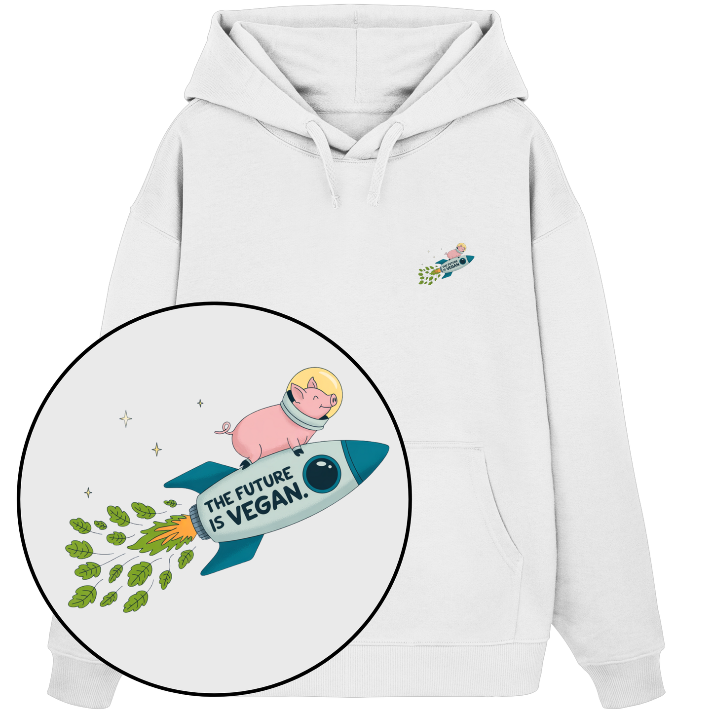 The Future Is Vegan - Organic Oversize Hoodie