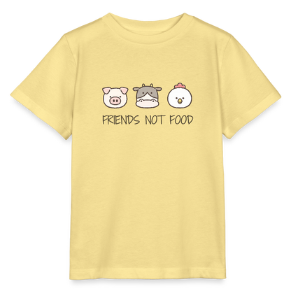 Friends Not Food Organic T-Shirt Kids - Gelb Viva