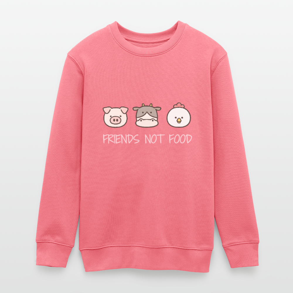 Friends Not Food Organic Sweatshirt Teenager - Pink