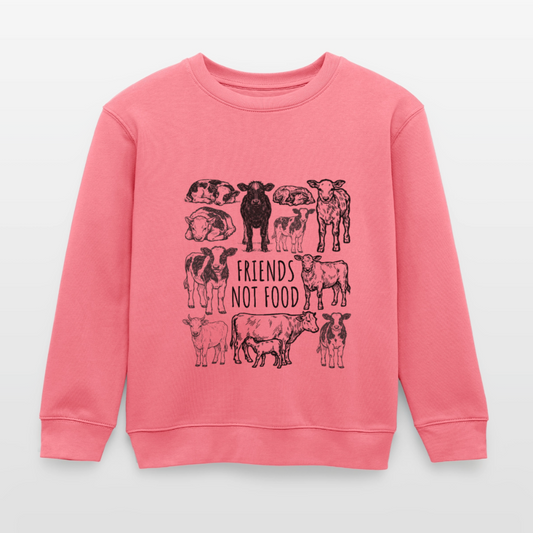 Cow Friends Organic Sweatshirt Kids - Pink 