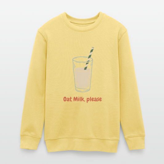 Oat Milk Please Organic Sweatshirt Teenager - Gelb Viva