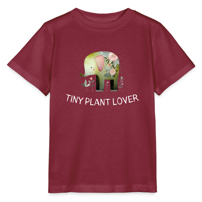 Tiny Plant Lover Organic T-Shirt Kids - Burgunderrot
