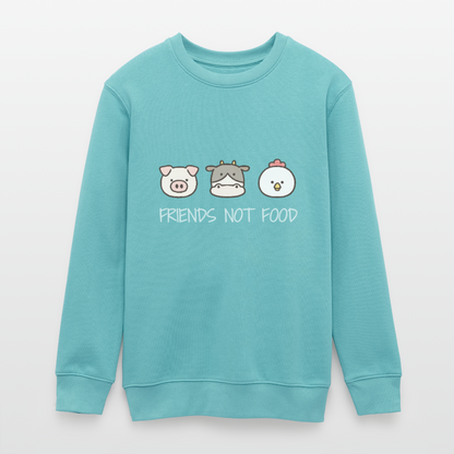 Friends Not Food Organic Sweatshirt Teenager - Pastelltürkis