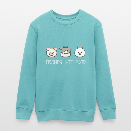 Friends Not Food Organic Sweatshirt Teenager - Pastelltürkis