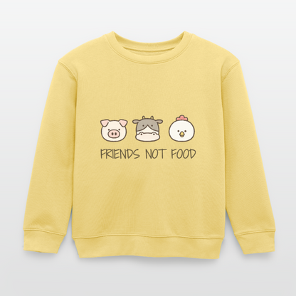 Friends Not Food Organic Sweatshirt Kids - Gelb Viva