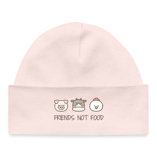 Friends Not Food Organic Mütze Baby - Hellrosa