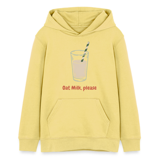 Oat Milk Please Organic Hoodie Teenager - Gelb Viva 