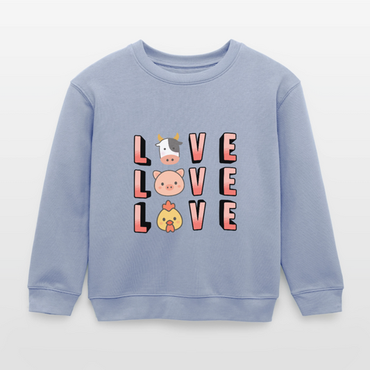 Love Love Love Organic Sweatshirt Kids - Lavendel-Violett