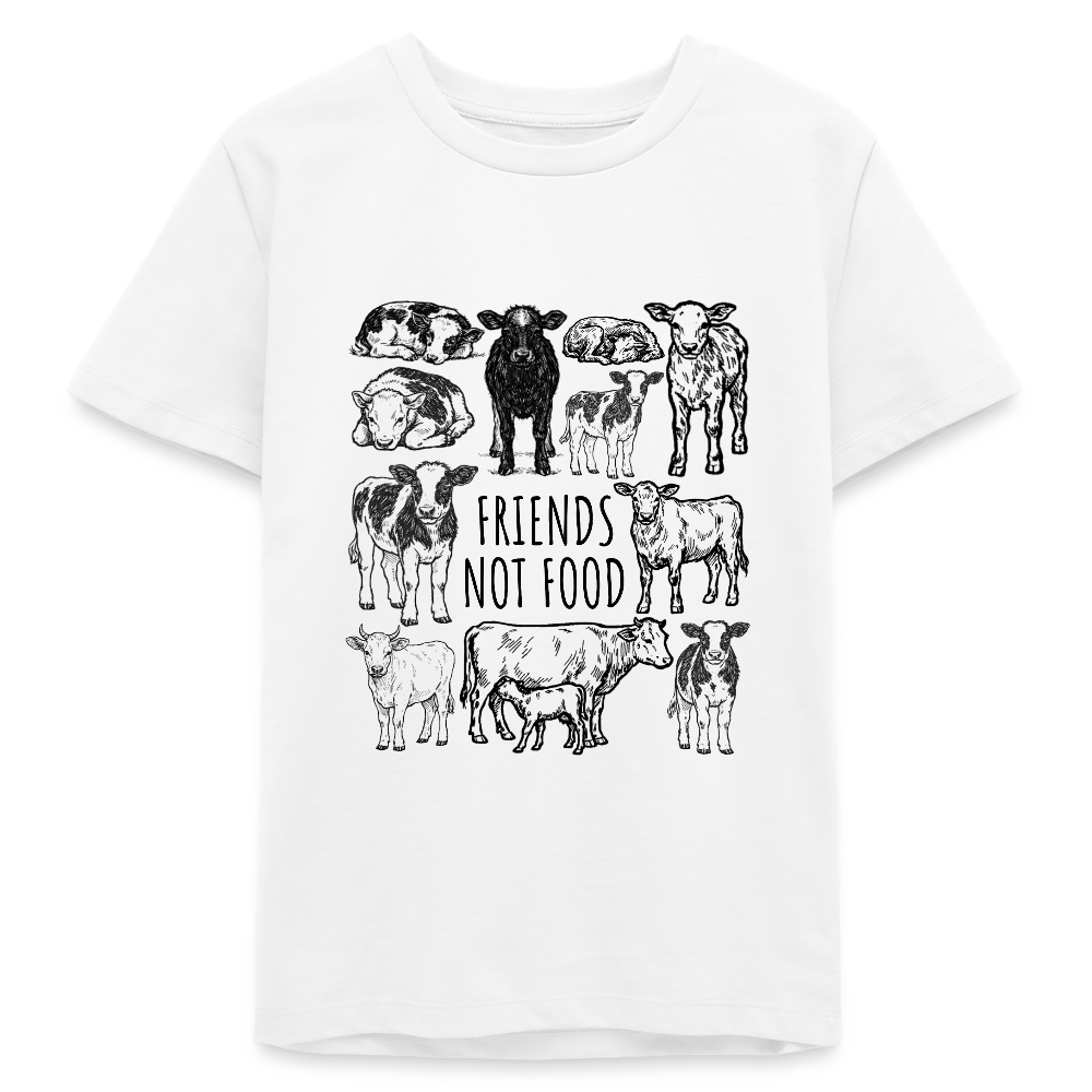 Cow Friends Organic T-Shirt Teenager - Weiß