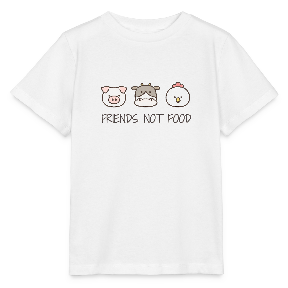 Friends Not Food Organic T-Shirt Kids - Weiß