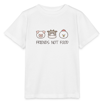 Friends Not Food Organic T-Shirt Kids - Weiß
