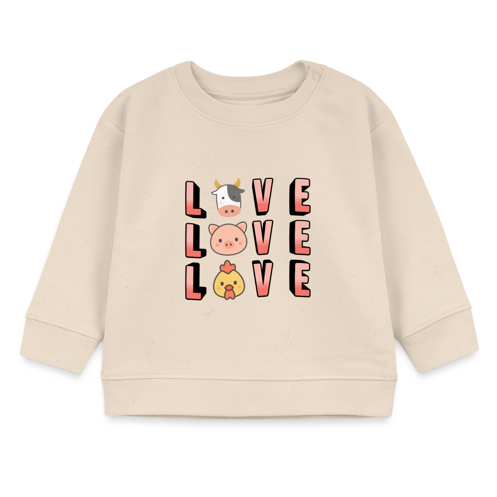 Love Love Love Organic Sweatshirt Baby - Natur