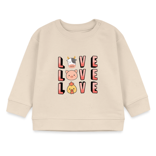 Love Love Love Organic Sweatshirt Baby - Natur