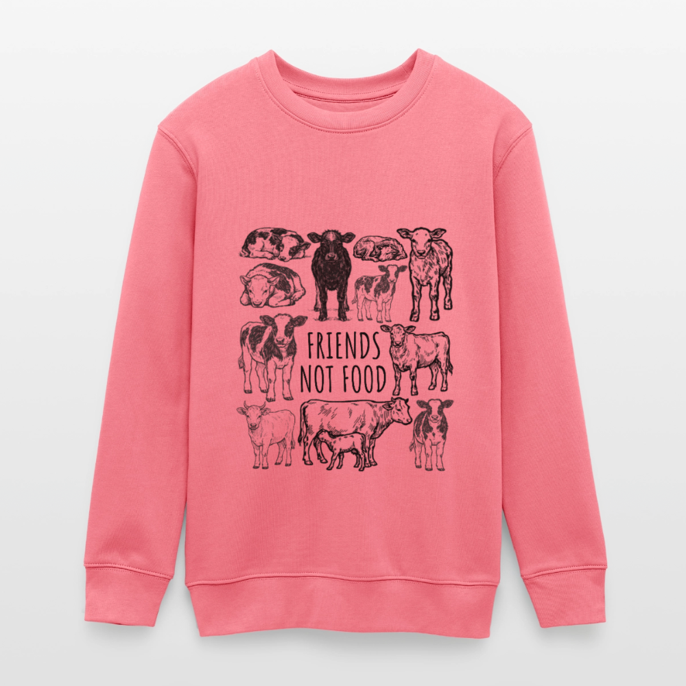 Friends Cow Organic Sweatshirt Teenager - Pink 