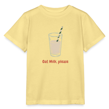 Oat Milk Please Organic T-Shirt Kids - Gelb Viva
