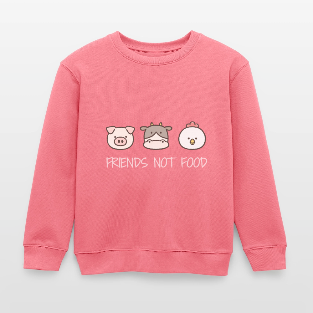 Friends Not Food Organic Sweatshirt Kids - Pink