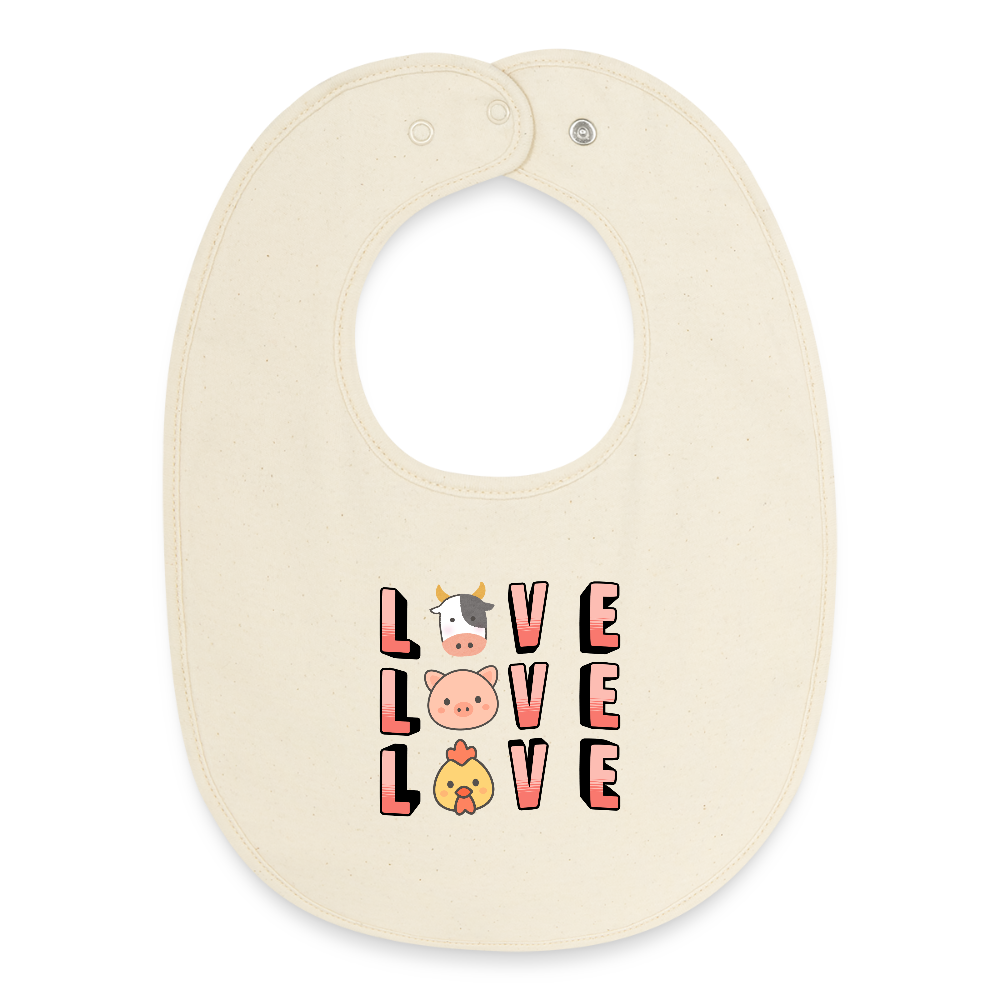 Love Love Love Lätzchen Baby - Natur