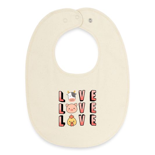 Love Love Love Lätzchen Baby - Natur