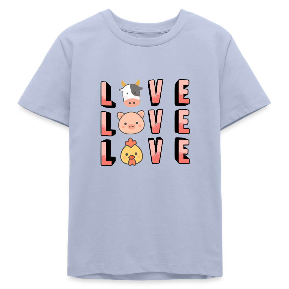 Love Love Love Organic T-Shirt Teenager - Lavendel-Violett