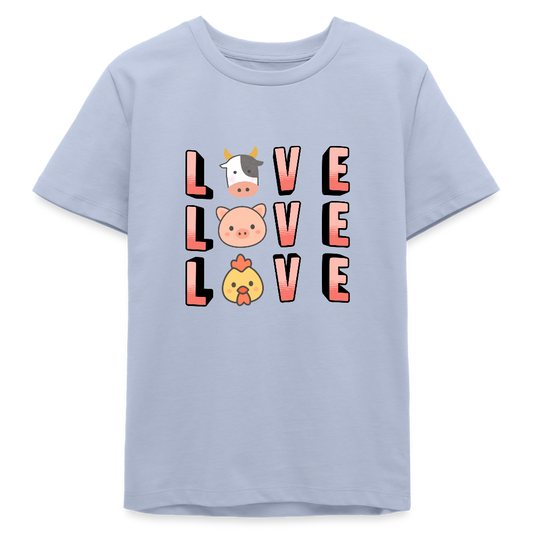 Love Love Love Organic T-Shirt Teenager - Lavendel-Violett