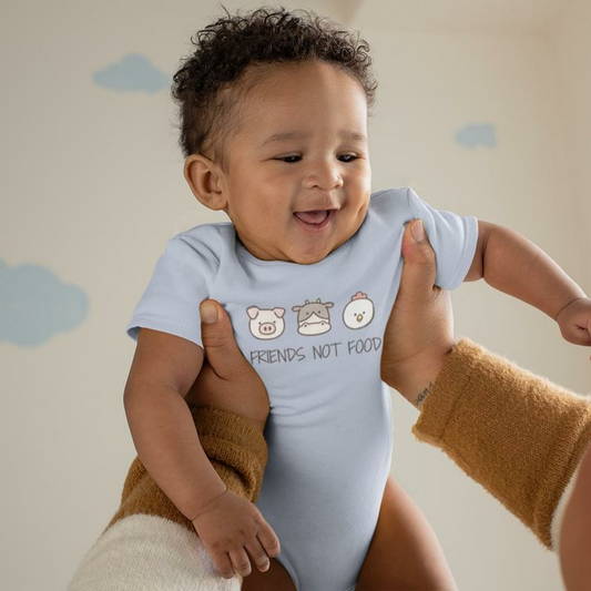 Friends Not Food Organic Kurzarmbody Baby