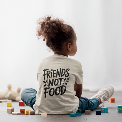Friends Not Food Pig Stick Organic T-Shirt Kids