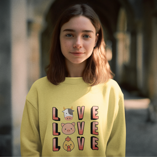 Love Love Love Organic Sweatshirt Teenager