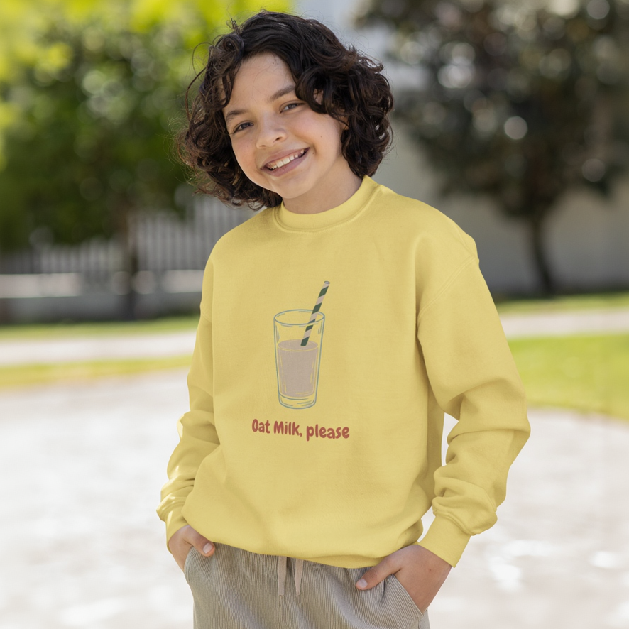 Oat Milk Please Organic Sweatshirt Kids