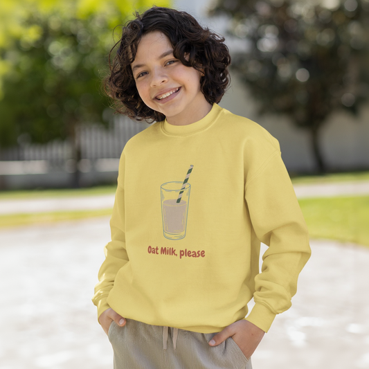 Oat Milk Please Organic Sweatshirt Kids
