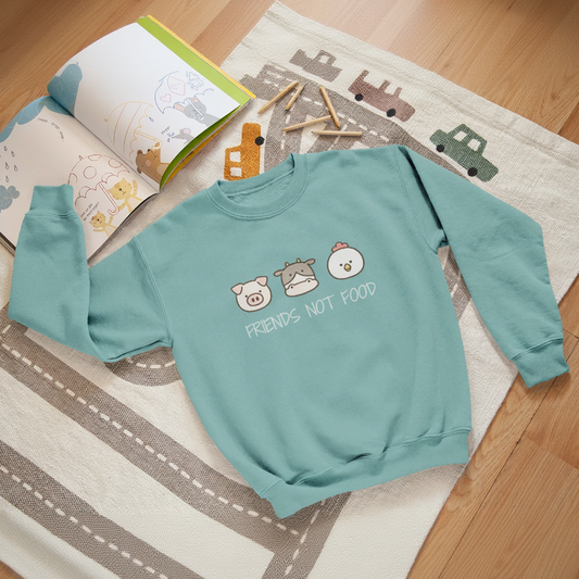 Friends Not Food Organic Sweatshirt Kids