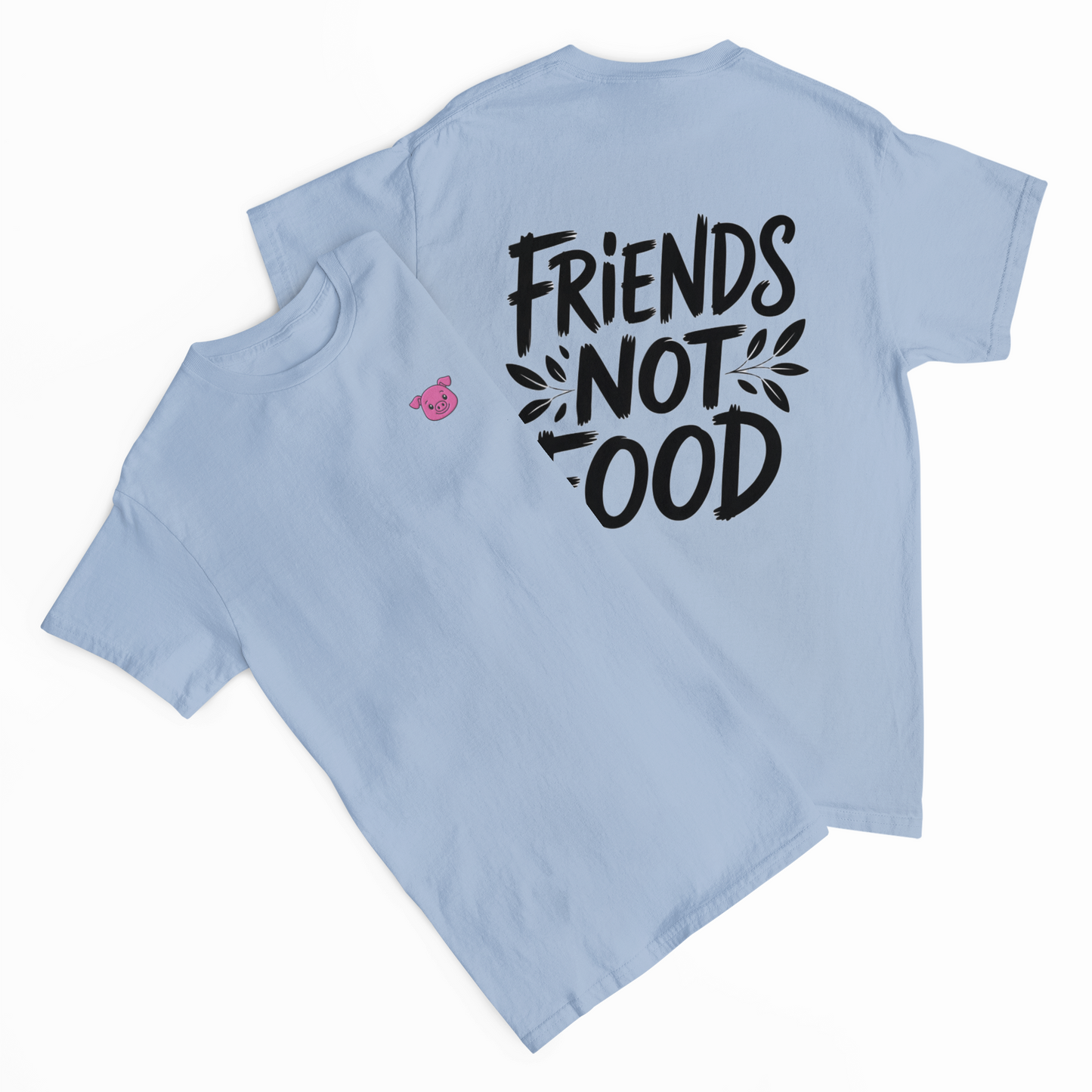 Friends Not Food Pig Stick Organic T-Shirt Kids